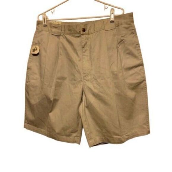 BUGLE BOY DOUBLE PLEAT NO WRINKLE KHAKIS SIZE 36 COMFORT FIT SHORTS NWT - Picture 3 of 5